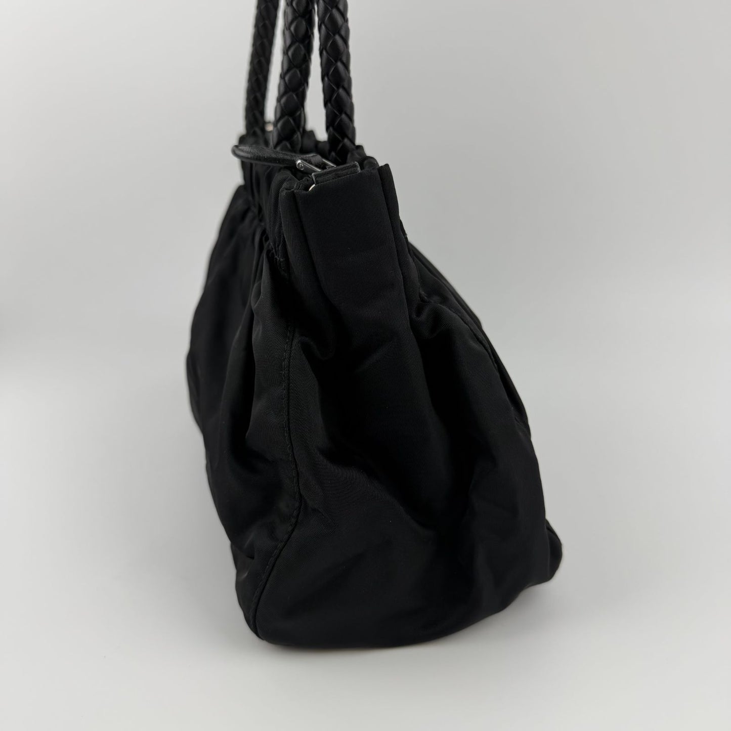 Prada Pocono Handbag Black Nylon Vintage — view 3