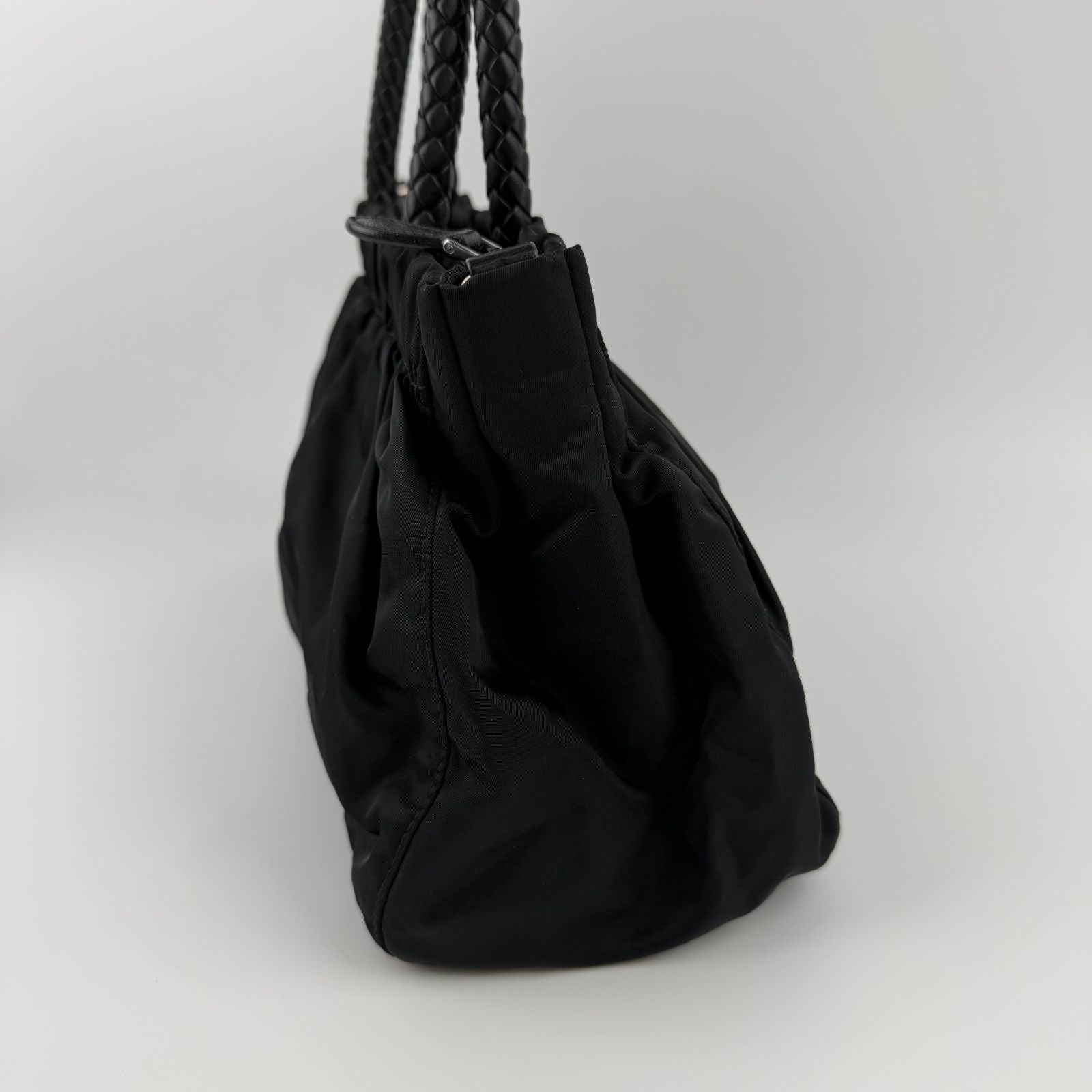 Prada Pocono Handbag Black Nylon Vintage — view 3