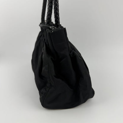 Prada Pocono Handbag Black Nylon Vintage — view 3