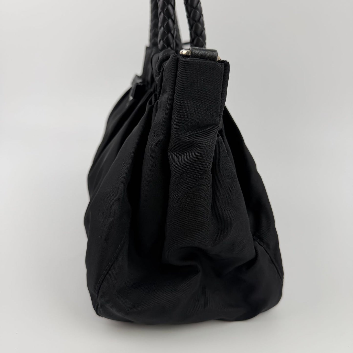 Prada Pocono Handbag Black Nylon Vintage — view 4