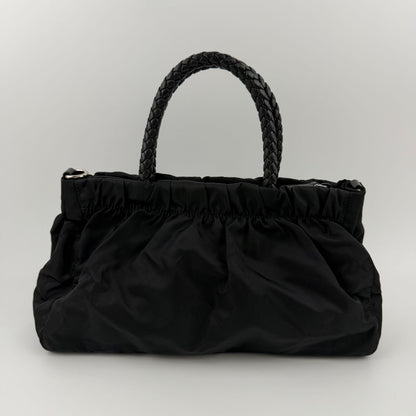 Prada Pocono Handbag Black Nylon Vintage — view 2