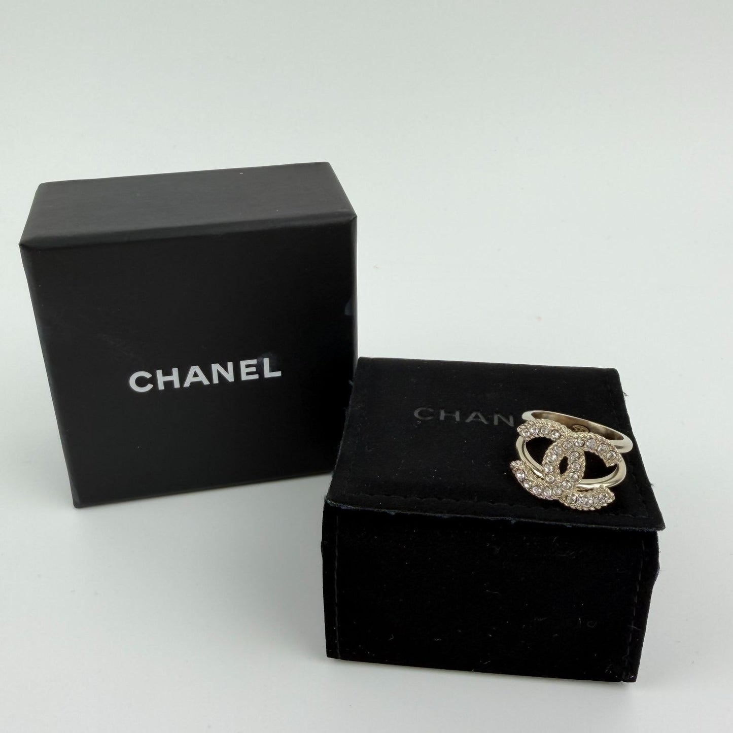 Chanel CC Logo Ring Gold Vintage