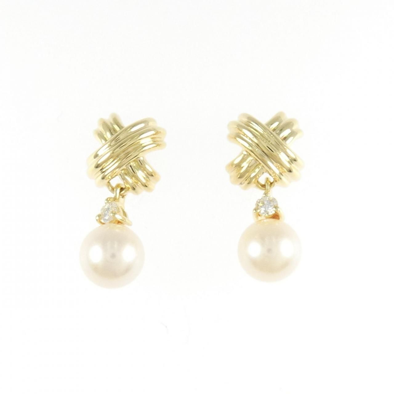 Tiffany & Co Signature Pearl Drop Earrings 6.5 mm