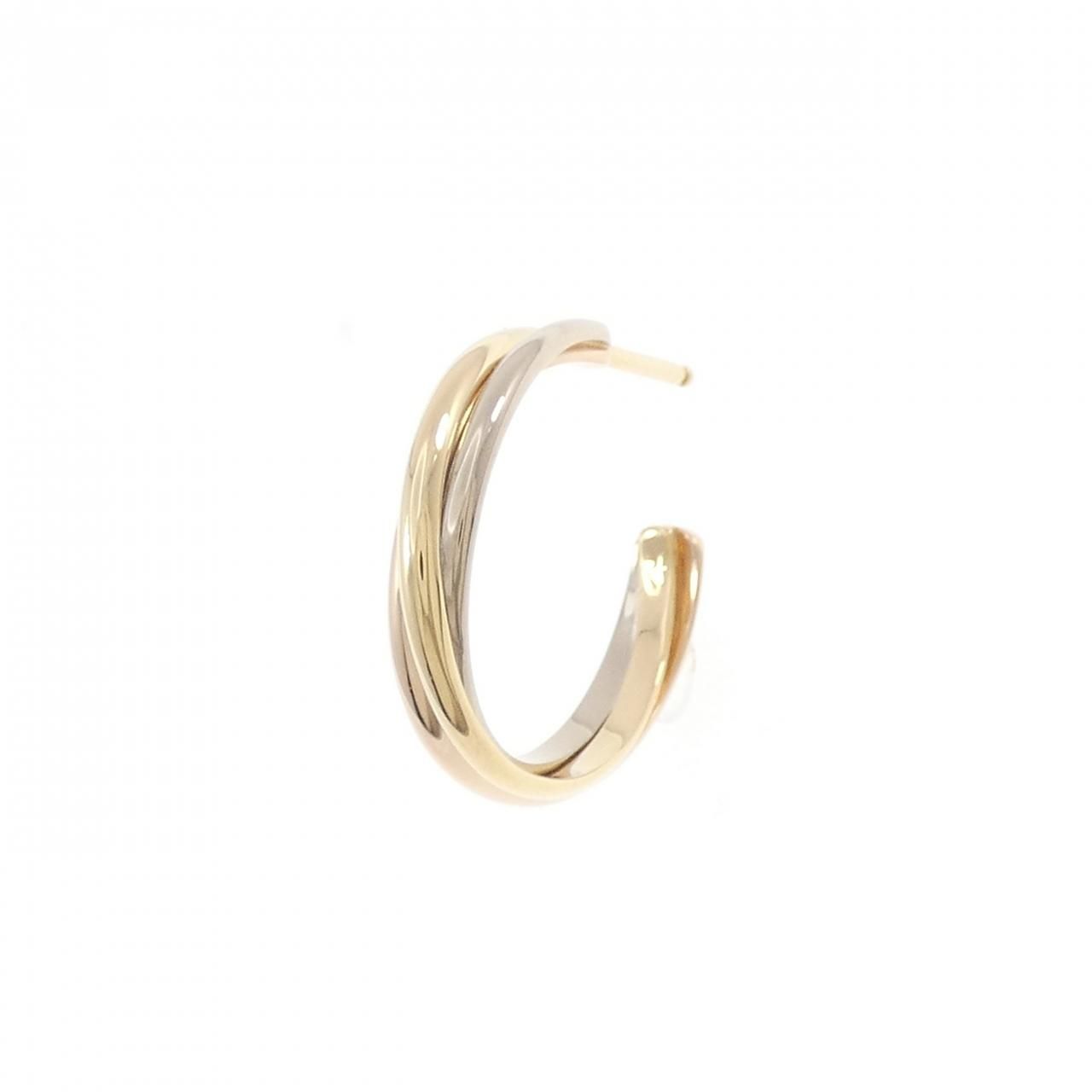 Cartier 750 Three Color Earrings Single — view 2