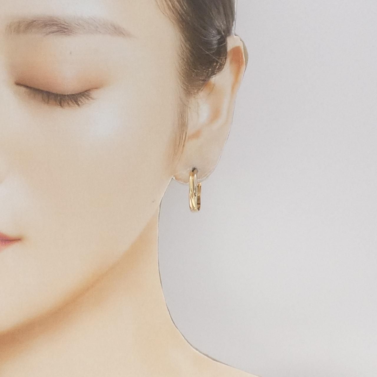 Cartier 750 Three Color Earrings Single — view 4