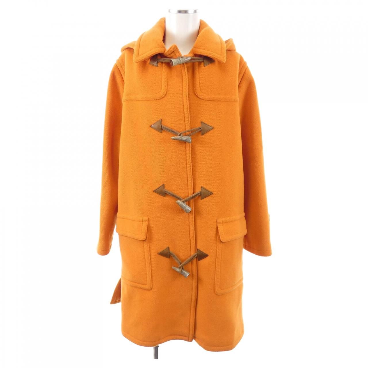 Hermes Duffel Coat Orange