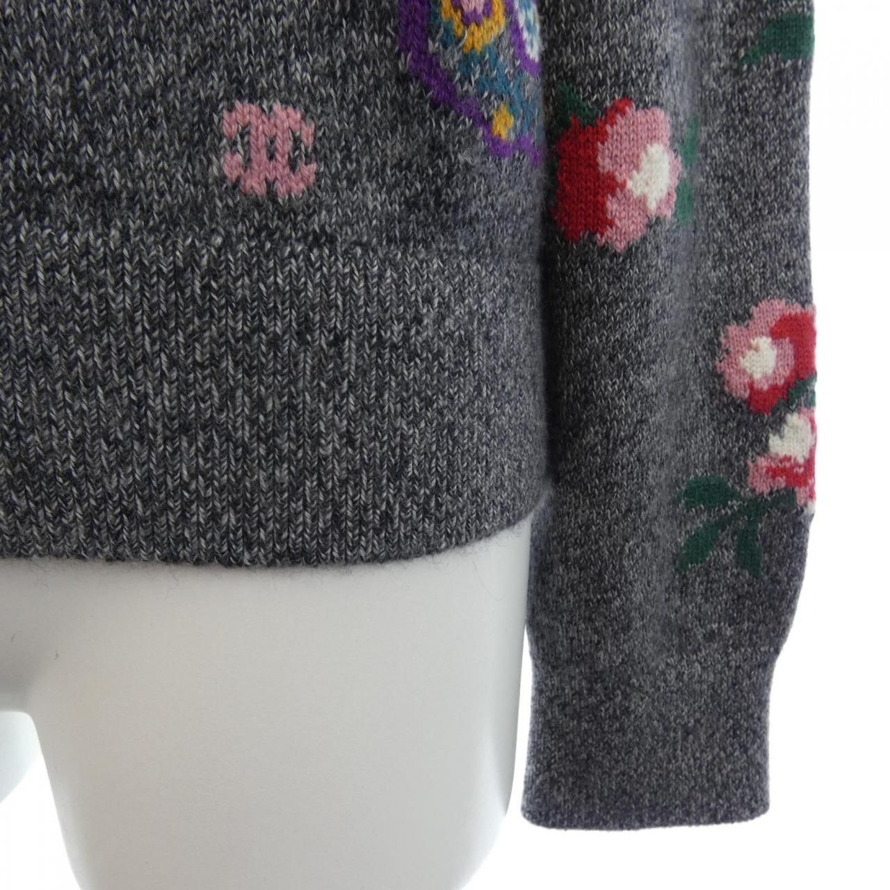 Chanel Knit Sweater Gray — view 7