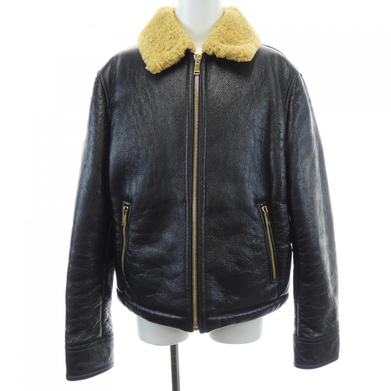Versace Shearling Jacket Black