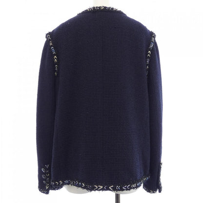 Chanel Collarless Jacket Navy — view 2