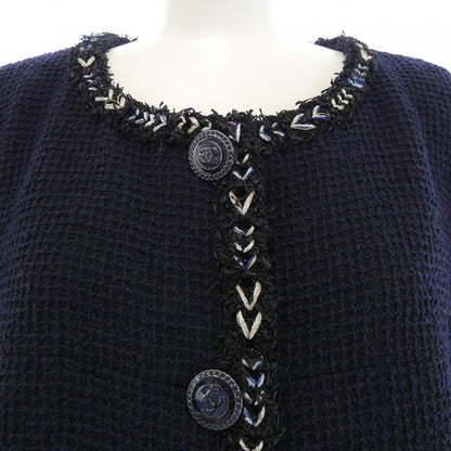 Chanel Collarless Jacket Navy — view 5