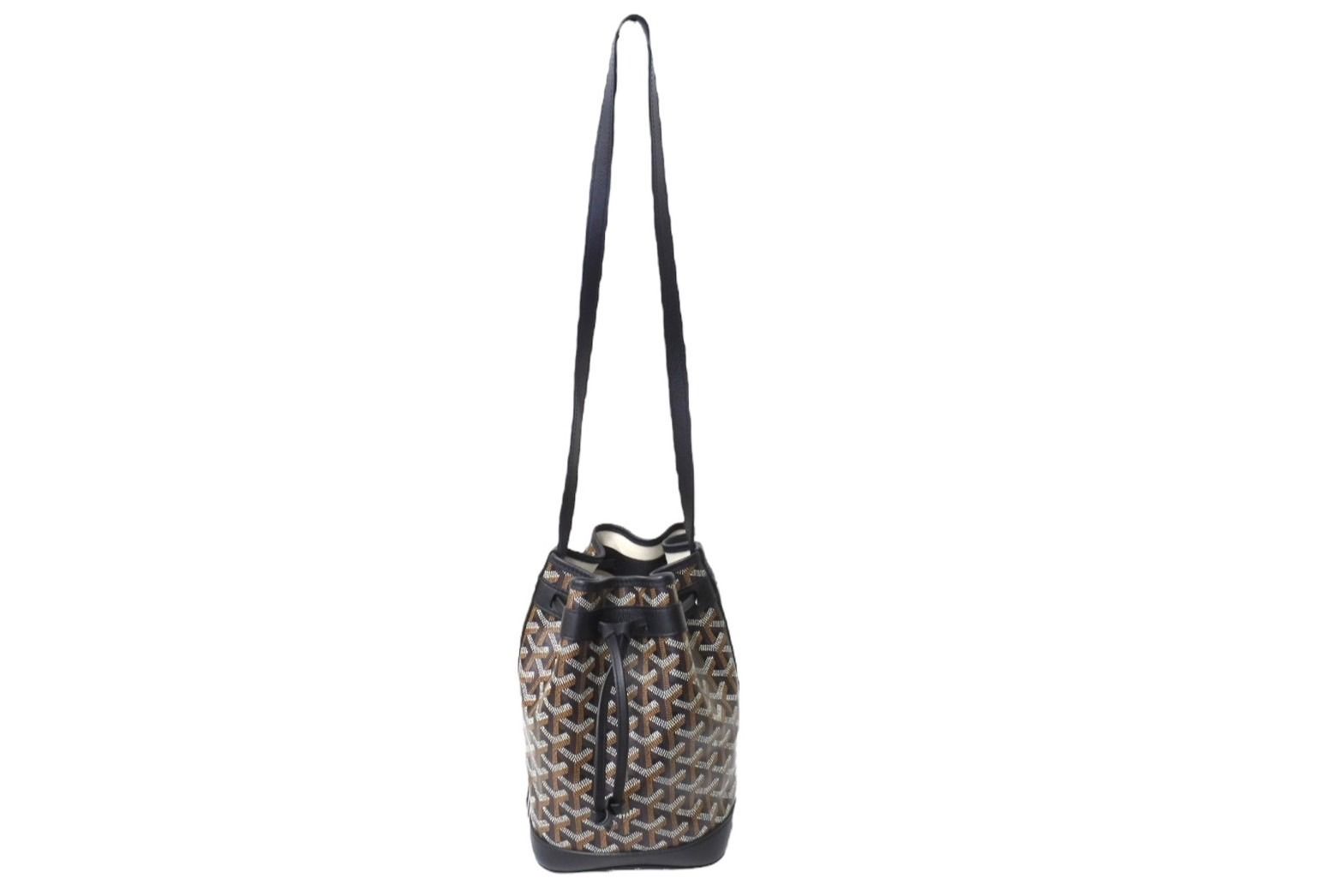 Goyard Petit Flot Bucket Bag Black Calfskin