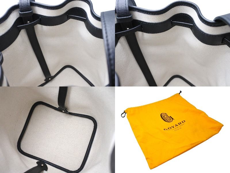 Goyard Petit Flot Bucket Bag Black Calfskin — view 7