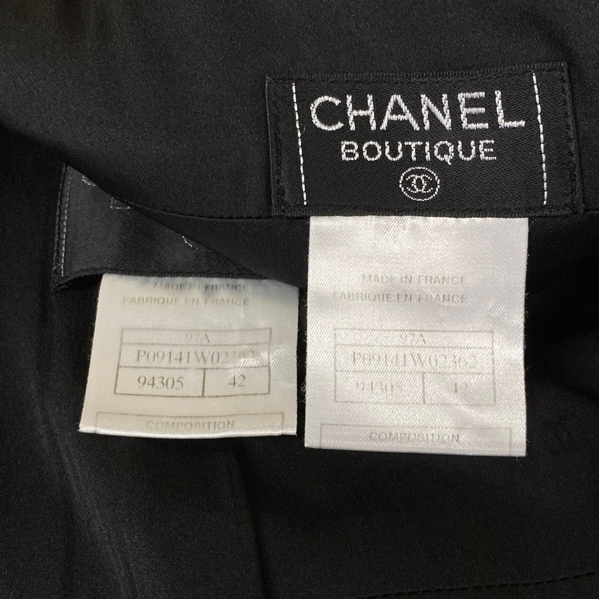 Chanel Skirt Black Pearl Button Wool — view 4