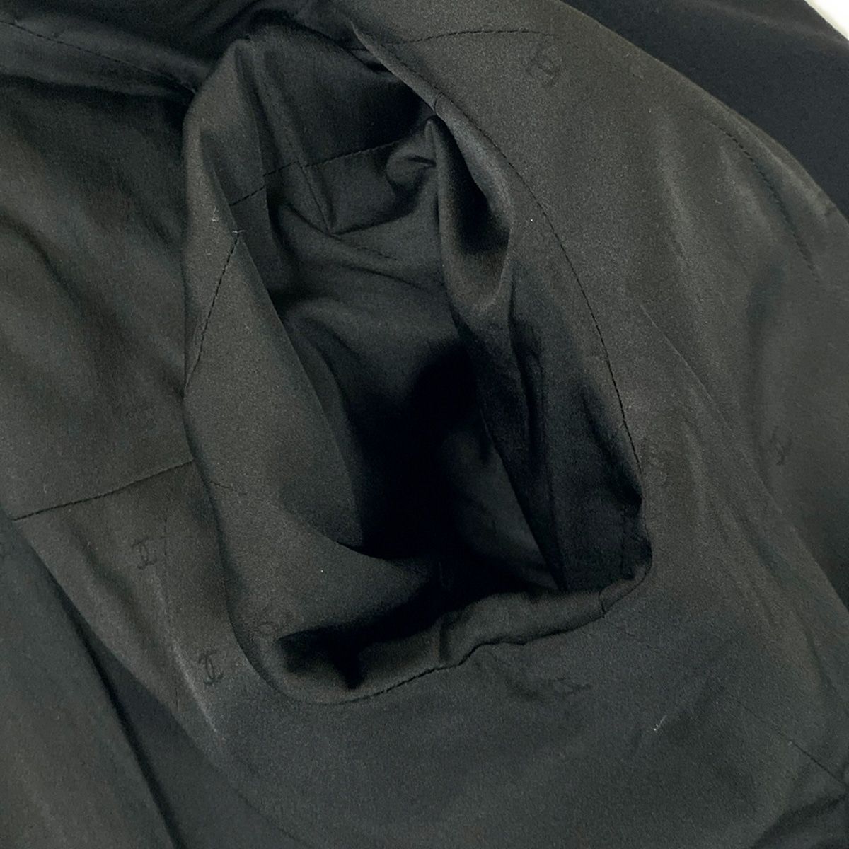 Chanel Skirt Black Pearl Button Wool — view 9