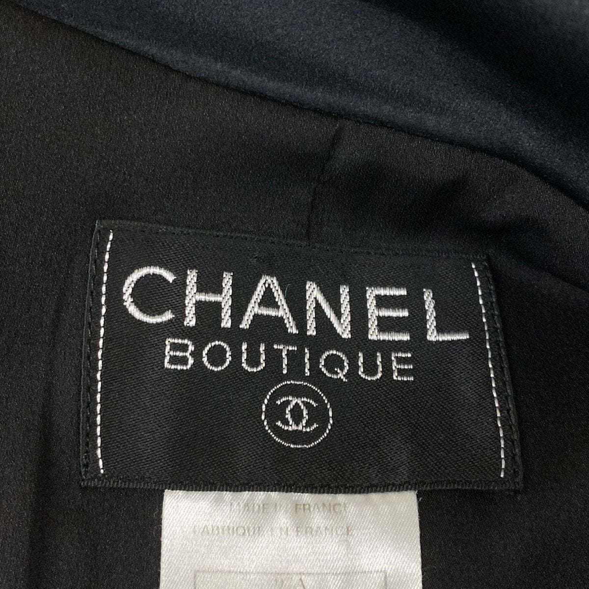 Chanel Skirt Black Pearl Button Wool — view 3