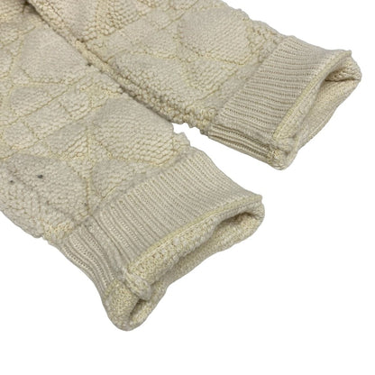 Dior Cardigan I 38 Ivory Long Sleeve Knit Cannage Back Logo Wool — view 7