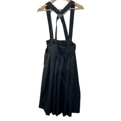 Prada Long Skirt 38 S Black Re-Nylon Triangle Plate — view 2
