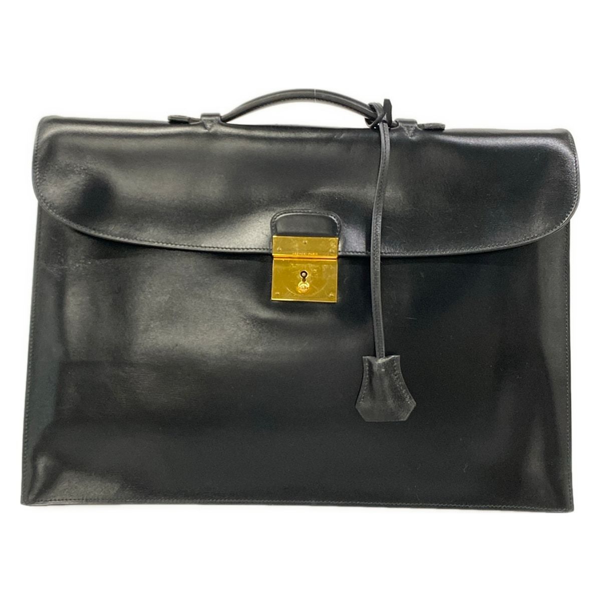Hermes Business Bag Kirius Black Gold