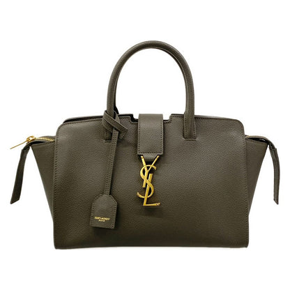 Saint Laurent Paris Handbag Downtown Baby Dark Gray Leather
