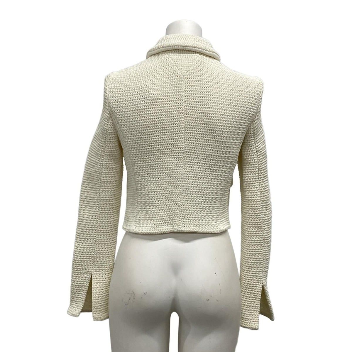 Bottega Veneta Jacket 40 M Ivory Knit Spring Autumn Cotton — view 2
