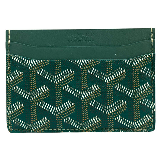 Goyard Card Case Saint Sulpice Green Leather