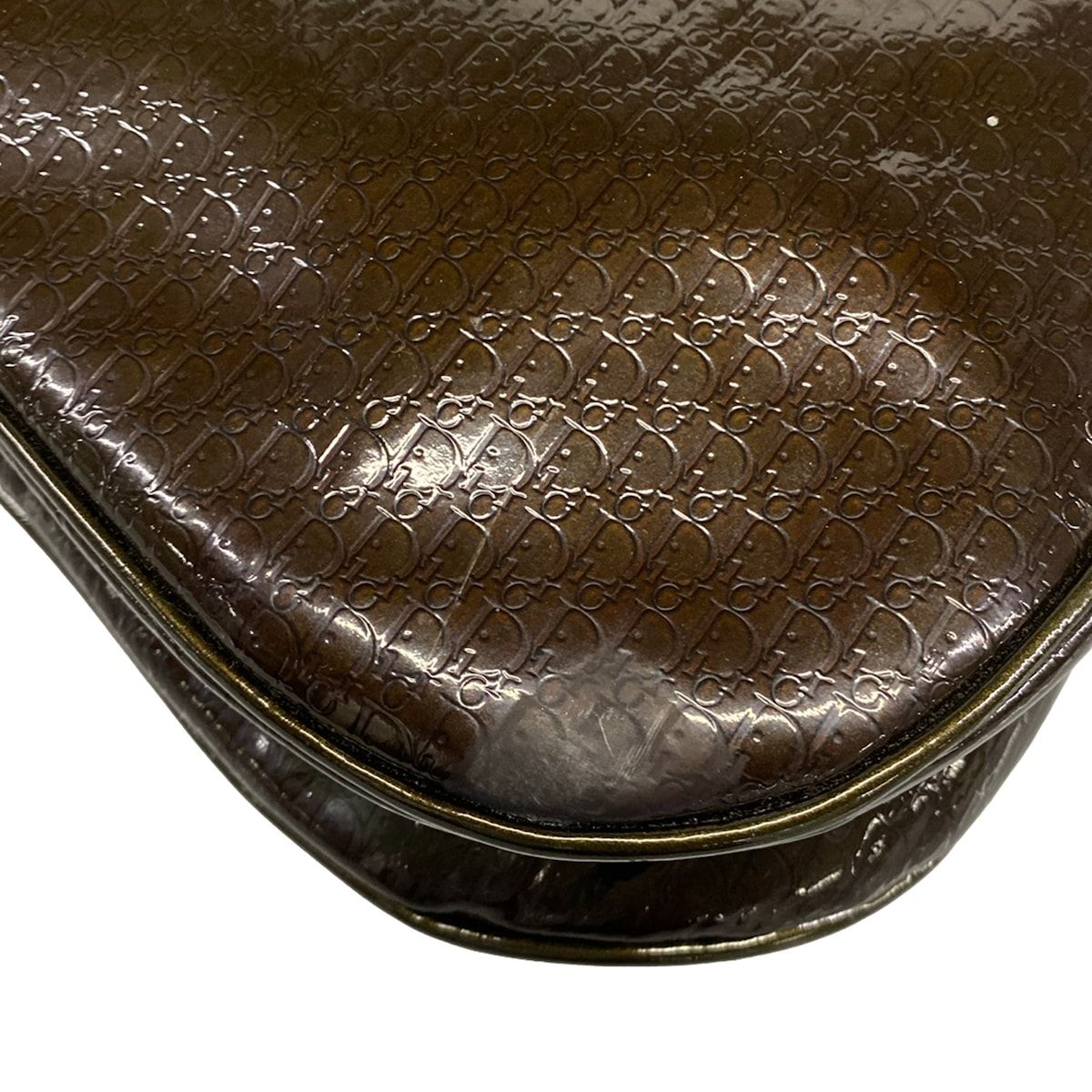 Dior Shoulder Bag Double Dark Brown Leather — view 6