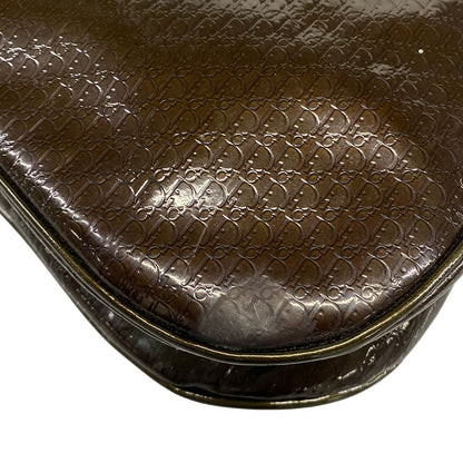 Dior Shoulder Bag Double Dark Brown Leather — view 6