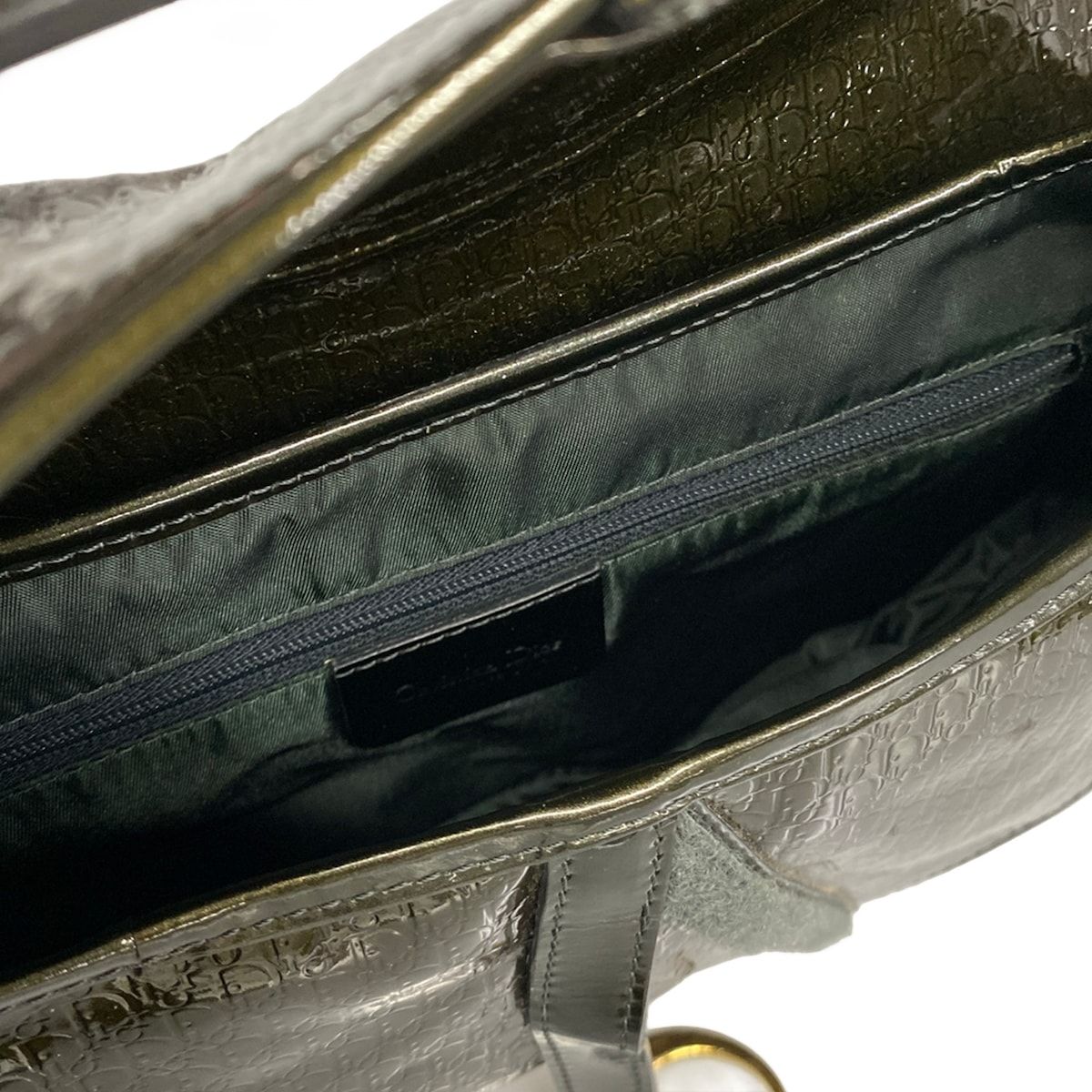 Dior Shoulder Bag Double Dark Brown Leather — view 7