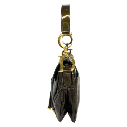 Dior Shoulder Bag Double Dark Brown Leather — view 4