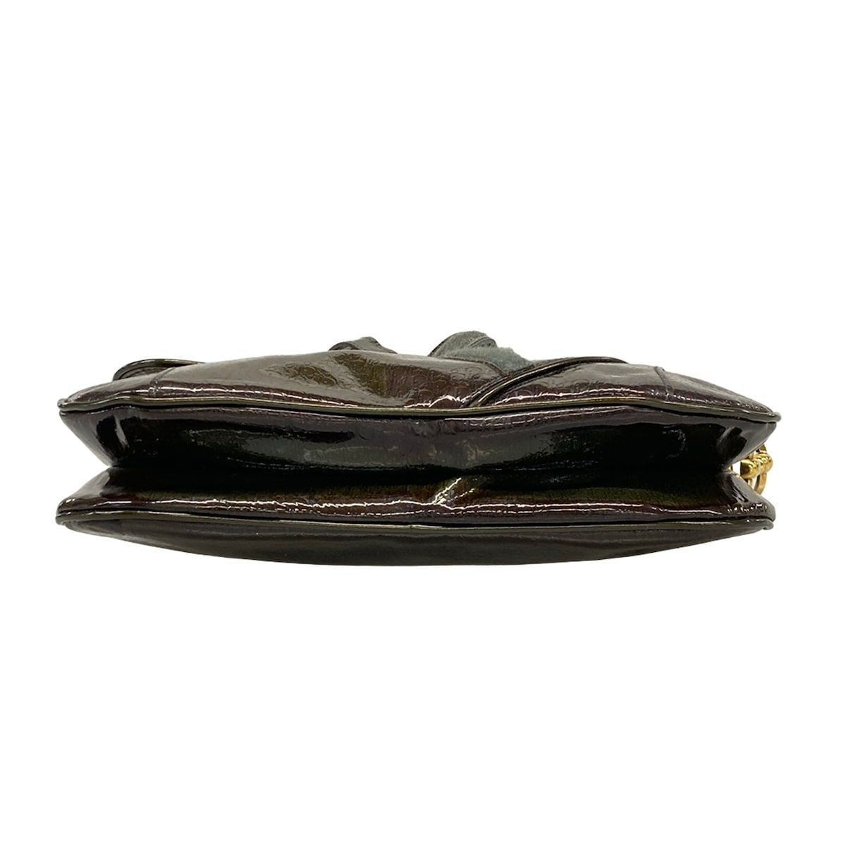Dior Shoulder Bag Double Dark Brown Leather — view 5