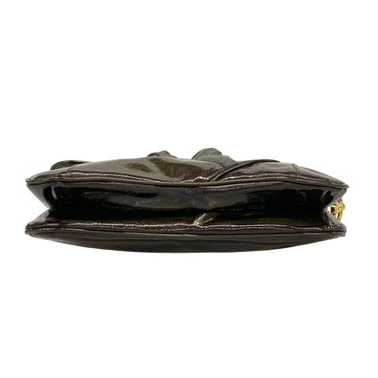 Dior Shoulder Bag Double Dark Brown Leather — view 5