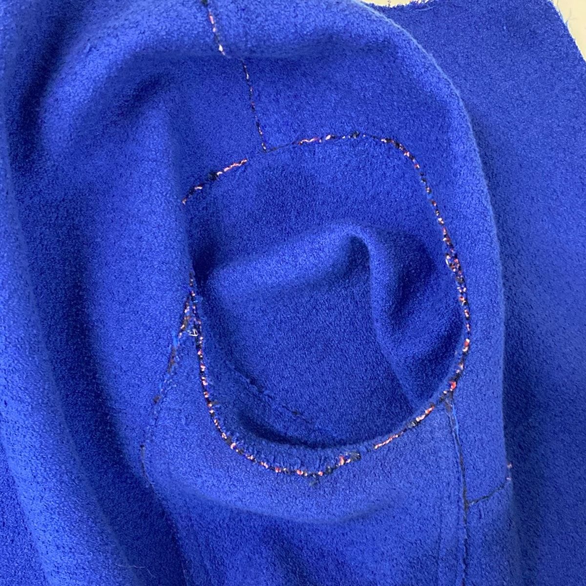 Chanel Jacket 36 S Blue Pink Black Pearl Tweed Cotton — view 8