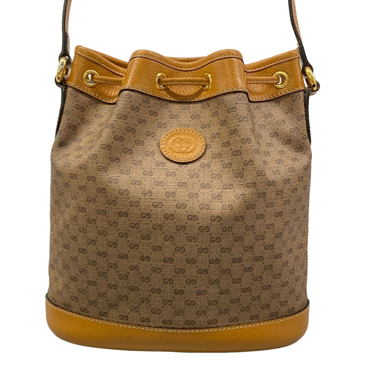 Gucci Shoulder Bag Micro GG Small Brown Black Multi Disney Drawstring Leather — view 3