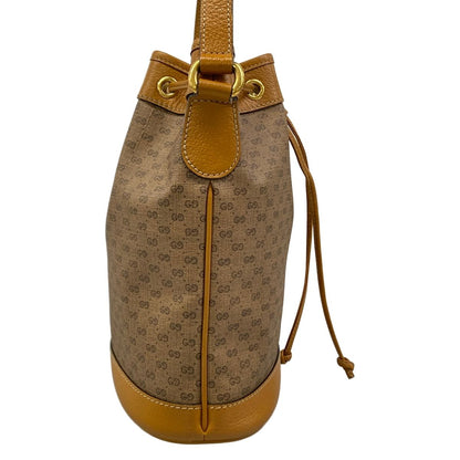Gucci Shoulder Bag Micro GG Small Brown Black Multi Disney Drawstring Leather — view 2