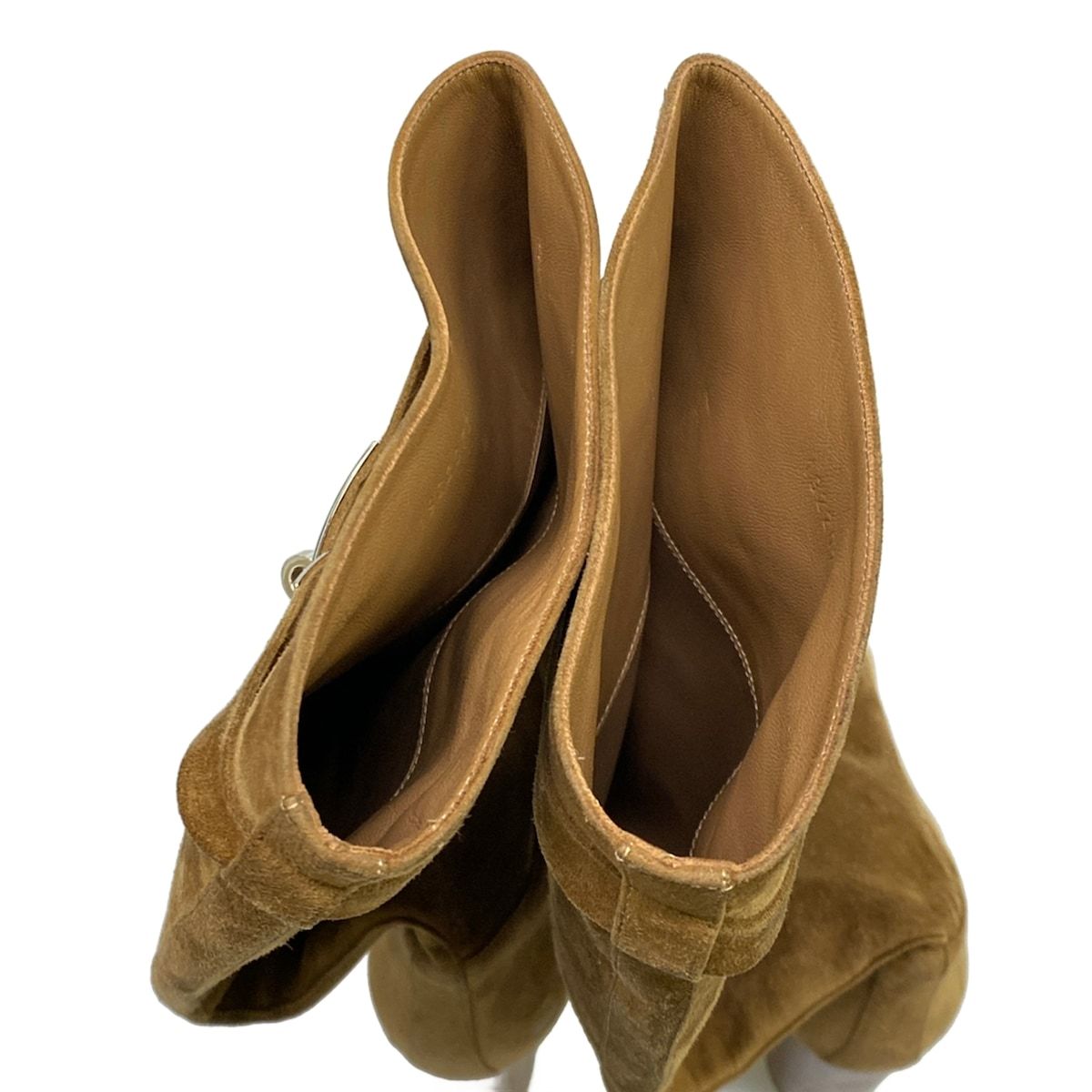 Hermes Long Boots 38 Brown Kelly Buckle Silver — view 7