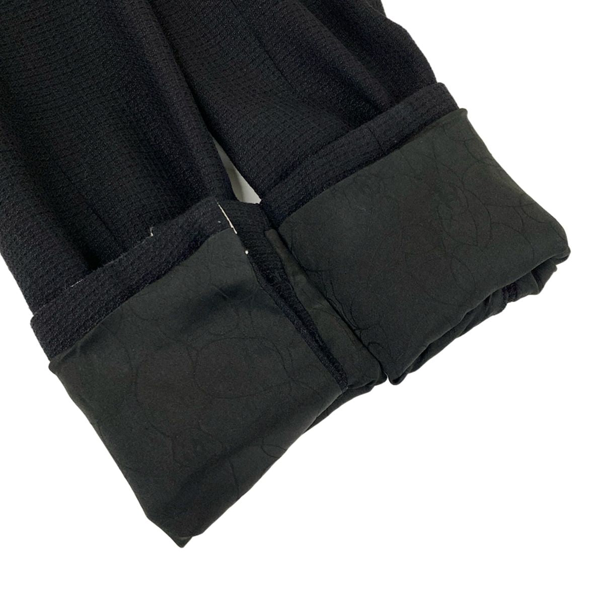 Chanel Jacket 38 M Black White Long Sleeve Shoulder Pad Spring Autumn Wool Silk — view 6