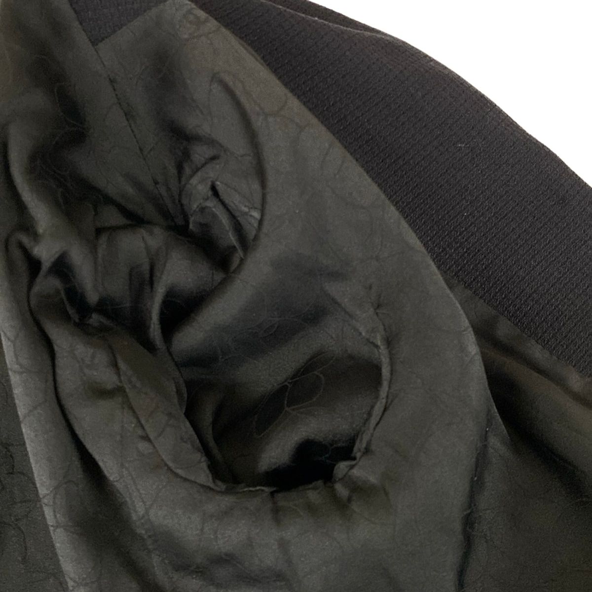 Chanel Jacket 38 M Black White Long Sleeve Shoulder Pad Spring Autumn Wool Silk — view 8
