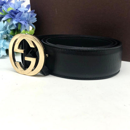 Gucci Belt Interlocking GG Gold Buckle — view 7