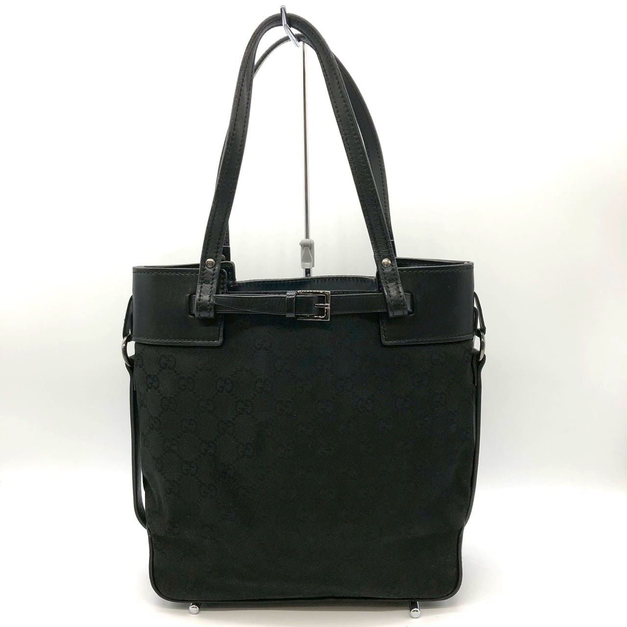 Gucci GG Canvas Tote Leather Black — view 2
