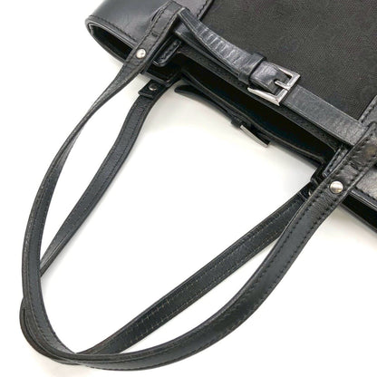 Gucci GG Canvas Tote Leather Black — view 6