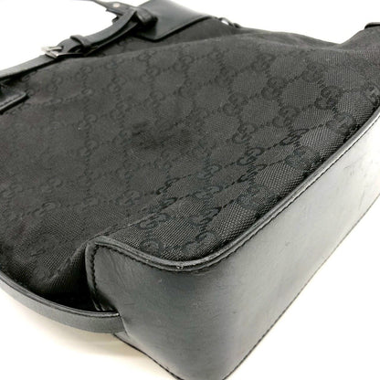 Gucci GG Canvas Tote Leather Black — view 5