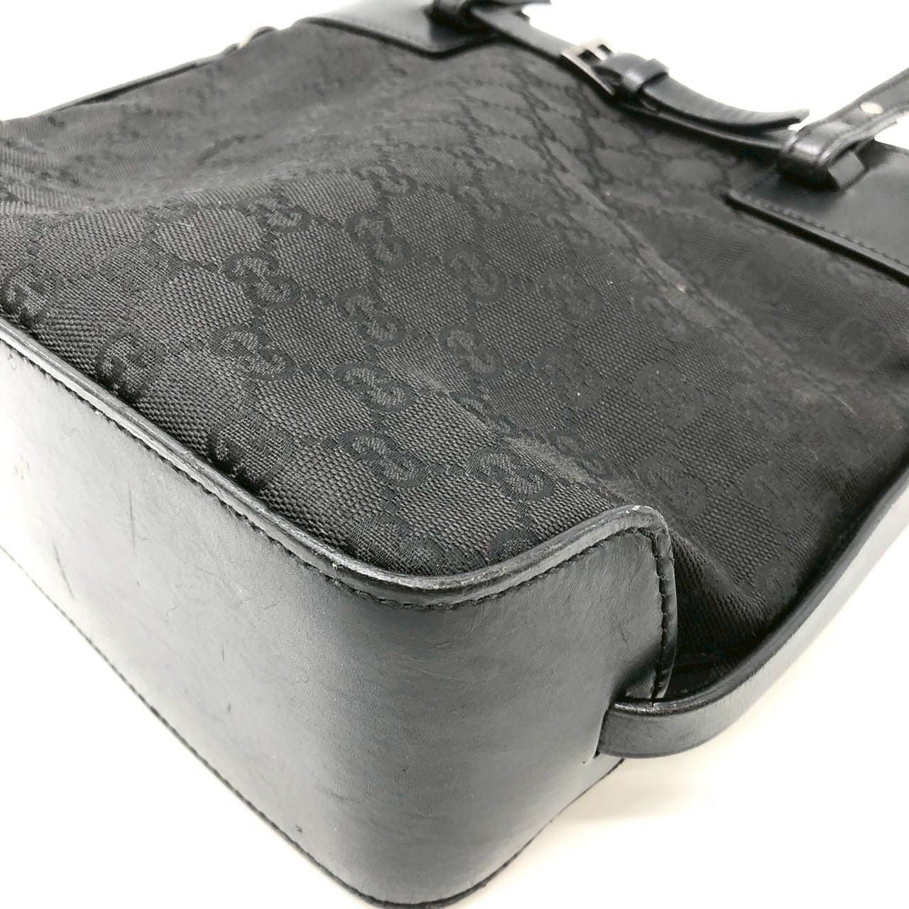 Gucci GG Canvas Tote Leather Black — view 4