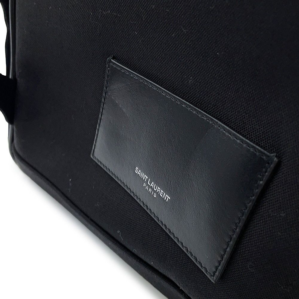 Saint Laurent Paris Sac City Backpack Velour Black — view 8
