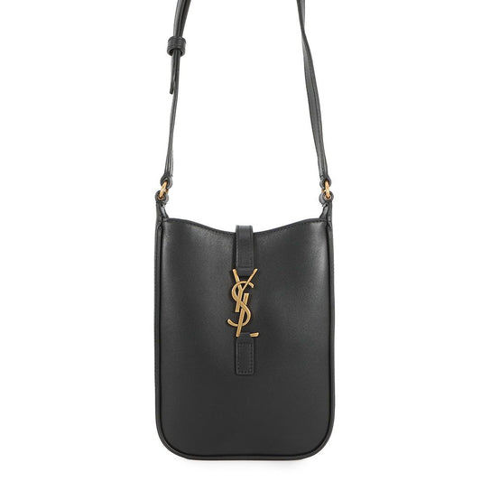 Saint Laurent Paris Shoulder Bag le 5 a 7 Mini Vertical Leather Black