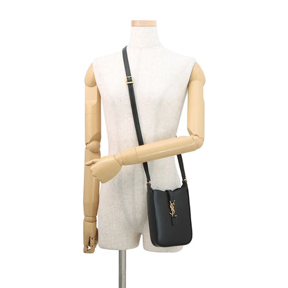 Saint Laurent Paris Shoulder Bag le 5 a 7 Mini Vertical Leather Black — view 4