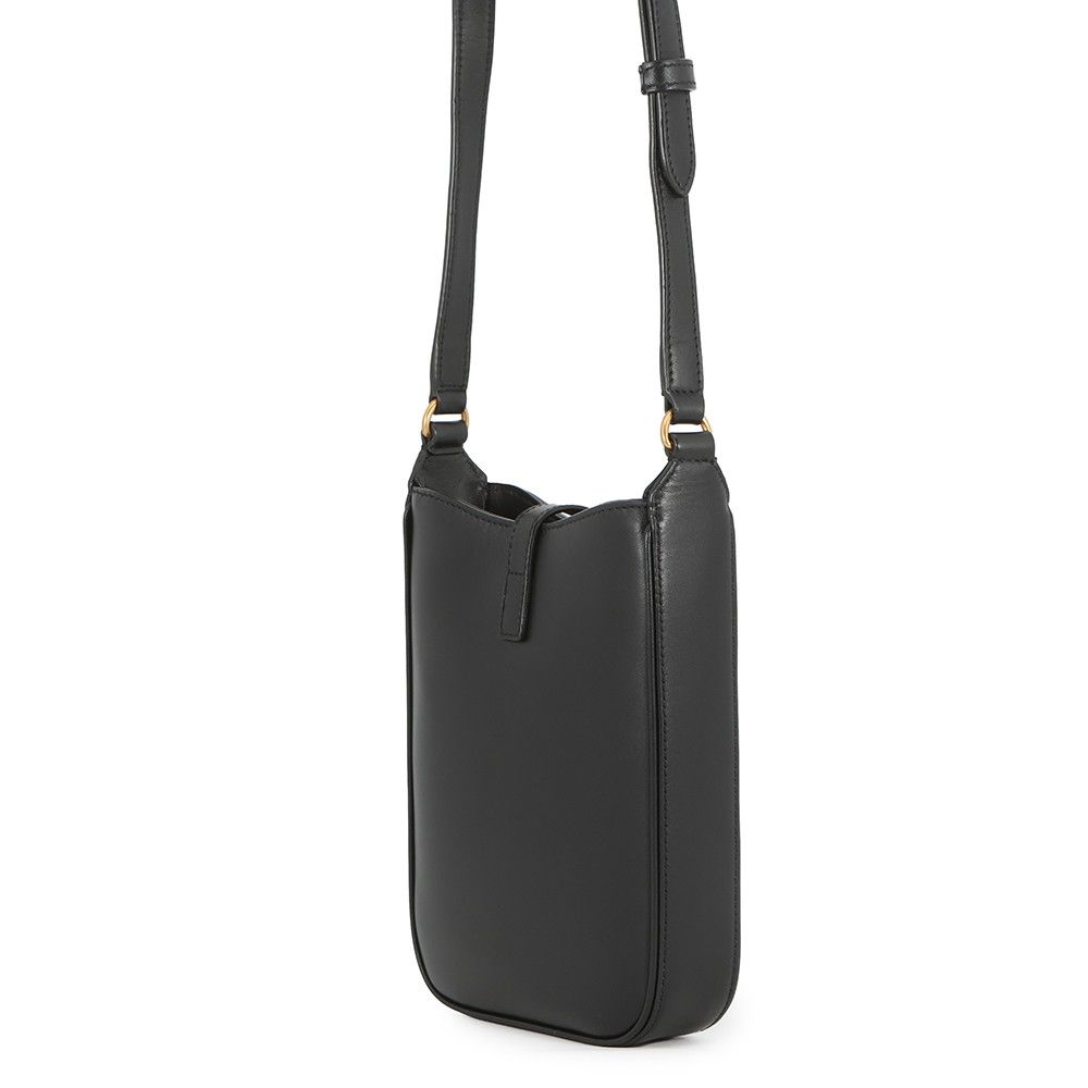 Saint Laurent Paris Shoulder Bag le 5 a 7 Mini Vertical Leather Black — view 2