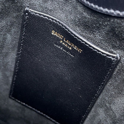 Saint Laurent Paris Shoulder Bag le 5 a 7 Mini Vertical Leather Black — view 8