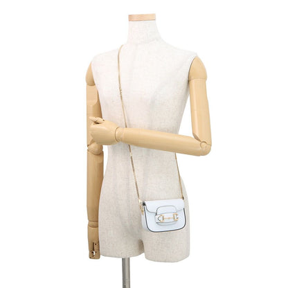 Gucci Chain Shoulder Bag Horsebit Nano Pouch White — view 4