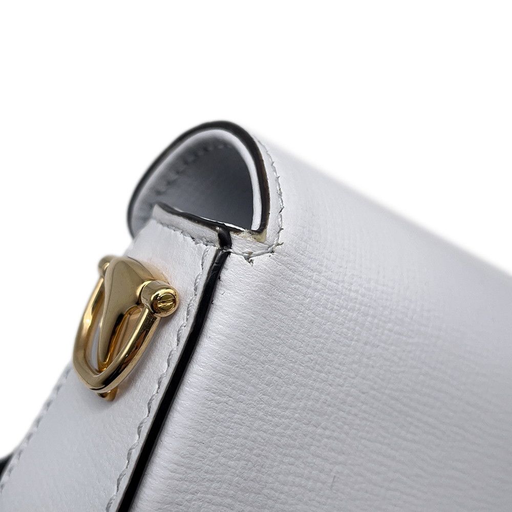 Gucci Chain Shoulder Bag Horsebit Nano Pouch White — view 7