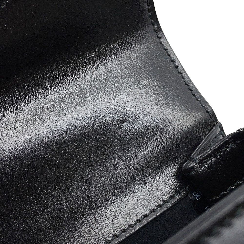 Gucci Handbag Bamboo Top Handle GG Line Stone Canvas Leather 2-Way Black — view 7
